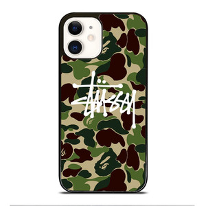 STUSSY BAPE CAMO iPhone 12 Case Cover STUSSY BAPE CAMO iPhone 12 Case Cover
