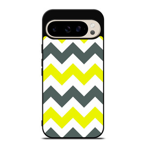 CHEVRON PATTERN YELLOW AND GREY Google Pixel 9 Pro Case Cover CHEVRON PATTERN YELLOW AND GREY Google Pixel 9 Pro Case Cover