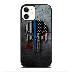 THIN BLUE LINE PUNISHER iPhone 12 Case Cover THIN BLUE LINE PUNISHER iPhone 12 Case Cover
