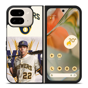 CHRISTIAN YELICH MILWAUKEE BREWERS 1 Google Pixel 9 Pro Fold Case Cover CHRISTIAN YELICH MILWAUKEE BREWERS 1 Google Pixel 9 Pro Fold Case Cover