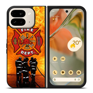 FIREFIGHTER FIREMAN LOGO Google Pixel 9 Pro Fold Case Cover FIREFIGHTER FIREMAN LOGO Google Pixel 9 Pro Fold Case Cover