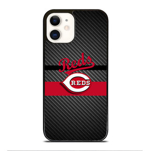 CINCINNATI REDS CARBON iPhone 12 Case Cover CINCINNATI REDS CARBON iPhone 12 Case Cover