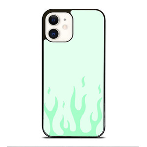 GREEN FLAME iPhone 12 Case Cover