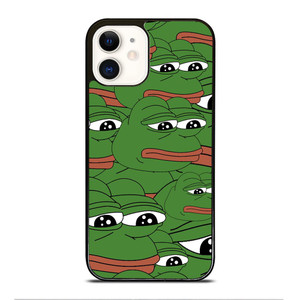 PEPE THE SMUG FROG PATTERN iPhone 12 Case Cover PEPE THE SMUG FROG PATTERN iPhone 12 Case Cover