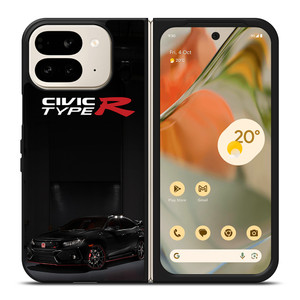 HONDA CIVIC BLACK CAR Google Pixel 9 Pro Fold Case Cover