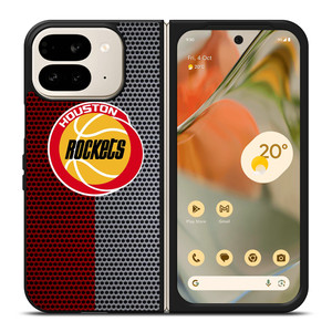 HOUSTON ROCKETS METAL LOGO Google Pixel 9 Pro Fold Case Cover