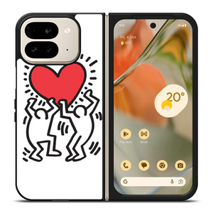 KEITH HARING LOVE 2 Google Pixel 9 Pro Fold Case Cover KEITH HARING LOVE 2 Google Pixel 9 Pro Fold Case Cover