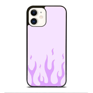 PURPLE FLAME iPhone 12 Case Cover