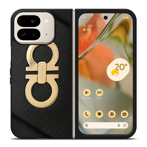SALVATORE FERRAGAMO GOLD LOGO Google Pixel 9 Pro Fold Case Cover