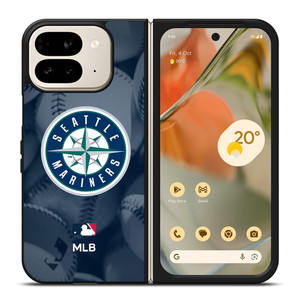 SEATTLE MARINERS MLB LOGO Google Pixel 9 Pro Fold Case Cover SEATTLE MARINERS MLB LOGO Google Pixel 9 Pro Fold Case Cover