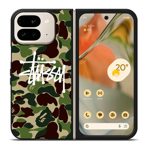 STUSSY BAPE CAMO Google Pixel 9 Pro Fold Case Cover
