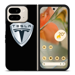 TESLA BLACK LOGO Google Pixel 9 Pro Fold Case Cover