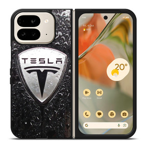 TESLA RAINDROP LOGO Google Pixel 9 Pro Fold Case Cover