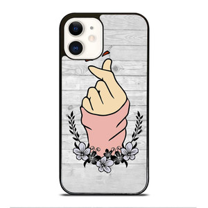 WOODEN CUTE HEART FINGER iPhone 12 Case Cover WOODEN CUTE HEART FINGER iPhone 12 Case Cover