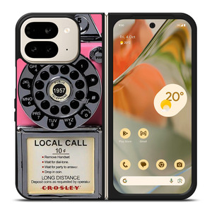 VINTAGE RETRO PAYPHONE PINK Google Pixel 9 Pro Fold Case Cover VINTAGE RETRO PAYPHONE PINK Google Pixel 9 Pro Fold Case Cover