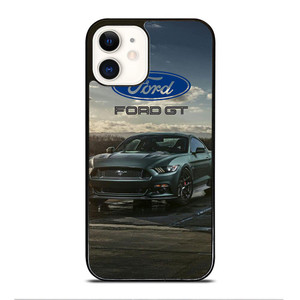 FORD MUSTANG GT BLACK CAR iPhone 12 Case Cover