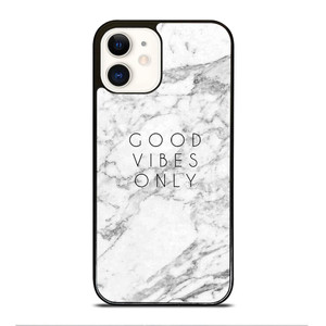 GOOD VIBES ONLY MARBLE iPhone 12 Case Cover