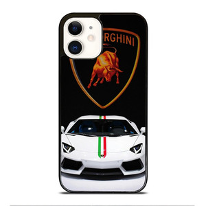 LAMBORGHINI WHITE CAR iPhone 12 Case Cover LAMBORGHINI WHITE CAR iPhone 12 Case Cover