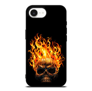BIKER SKULL FLAMING iPhone 16e Case Cover BIKER SKULL FLAMING iPhone 16e Case Cover