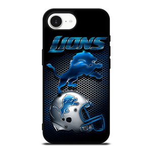 DETROIT LIONS METAL iPhone 16e Case Cover DETROIT LIONS METAL iPhone 16e Case Cover