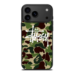 STUSSY BAPE CAMO iPhone 17 Pro Max Case Cover STUSSY BAPE CAMO iPhone 17 Pro Max Case Cover