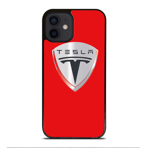 TESLA RED LOGO iPhone 12 Mini Case Cover TESLA RED LOGO iPhone 12 Mini Case Cover