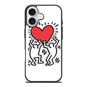 KEITH HARING LOVE 2 iPhone 17 Case Cover