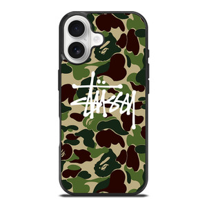 STUSSY BAPE CAMO iPhone 17 Case Cover