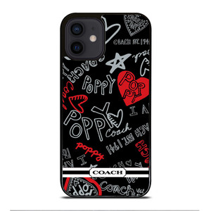 COACH POPPY BLACK iPhone 12 Mini Case Cover