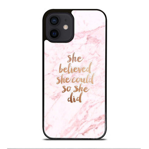 BELIEVE IN YOURSELF MARBLE iPhone 12 Mini Case Cover