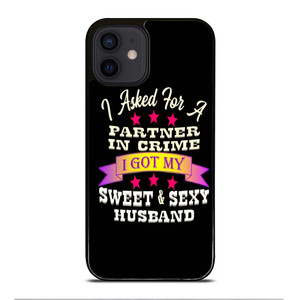PARTNER IN CRIME HUSBAND iPhone 12 Mini Case Cover PARTNER IN CRIME HUSBAND iPhone 12 Mini Case Cover