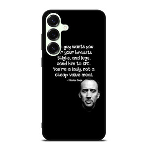 NICOLAS CAGE QUOTE Samsung Galaxy S26 Plus Case Cover