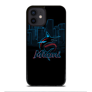 MIAMI MARLINS BLACK iPhone 12 Mini Case Cover