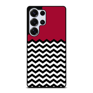 COLOR BLOCK DARK RED CHEVRON Samsung Galaxy S26 Ultra Case Cover