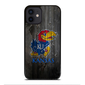 KANSAS JAYHAWKS WOODEN LOGO iPhone 12 Mini Case Cover