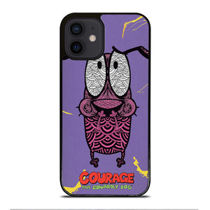 COURAGE THE COWARDLY DOG FEAR iPhone 12 Mini Case Cover COURAGE THE COWARDLY DOG FEAR iPhone 12 Mini Case Cover