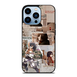 ATTACK ON TITAN MIKASA ACKERMAN COLLAGE iPhone 13 Pro Max Case Cover ATTACK ON TITAN MIKASA ACKERMAN COLLAGE iPhone 13 Pro Max Case Cover