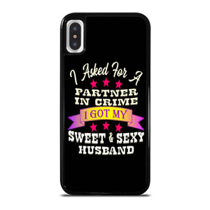 PARTNER IN CRIME HUSBAND iPhone X / XS Case Cover