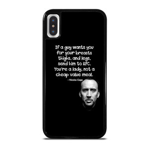 NICOLAS CAGE QUOTE iPhone X / XS Case Cover