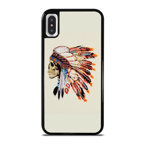 INDIAN FEATHER SKULL 2 iPhone X / XS Case Cover