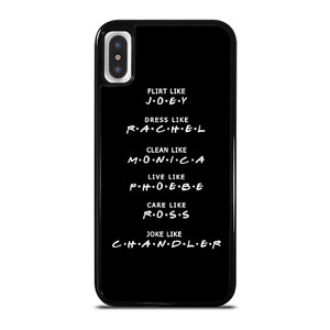 FRIENDS TV SERIES QUOTES iPhone X / XS Case Cover FRIENDS TV SERIES QUOTES iPhone X / XS Case Cover