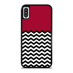 COLOR BLOCK DARK RED CHEVRON iPhone X / XS Case Cover COLOR BLOCK DARK RED CHEVRON iPhone X / XS Case Cover