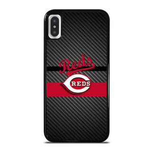 CINCINNATI REDS CARBON iPhone X / XS Case Cover CINCINNATI REDS CARBON iPhone X / XS Case Cover