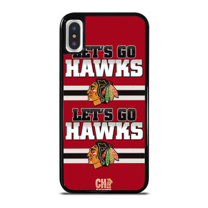 CHICAGO BLACKHAWKS LETS GO iPhone X / XS Case Cover CHICAGO BLACKHAWKS LETS GO iPhone X / XS Case Cover