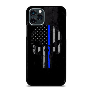 THIN BLUE LINE PUNISHER BLACK iPhone 11 Pro Case Cover