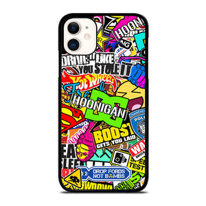 STICKER BOMB DC HOONIGAN iPhone 11 Case Cover STICKER BOMB DC HOONIGAN iPhone 11 Case Cover