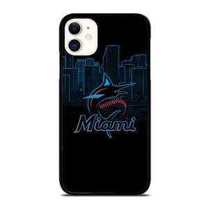 MIAMI MARLINS BLACK iPhone 11 Case Cover
