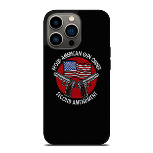 SECOND AMENDMENT AMERICAN GUN LOGO iPhone 13 Pro Case Cover