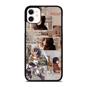 ATTACK ON TITAN MIKASA ACKERMAN COLLAGE iPhone 11 Case Cover