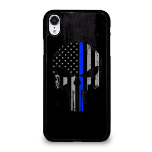 THIN BLUE LINE PUNISHER BLACK iPhone XR Case Cover